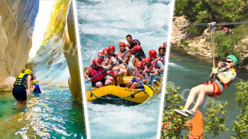 Rafting Zipline and Canyoning in Side 3 in 1