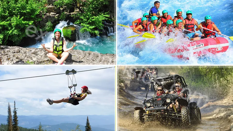 Kanyoning Rafting Zipline and Buggy Safari in Side 4 in 1